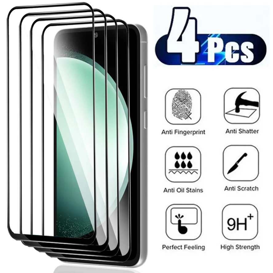 

4 Pcs, Protective Glass for S23 FE 5G Tempered Film S 23 FE Samsung Galaxy S23FE Screen Protector Samsung S23 FE Glass