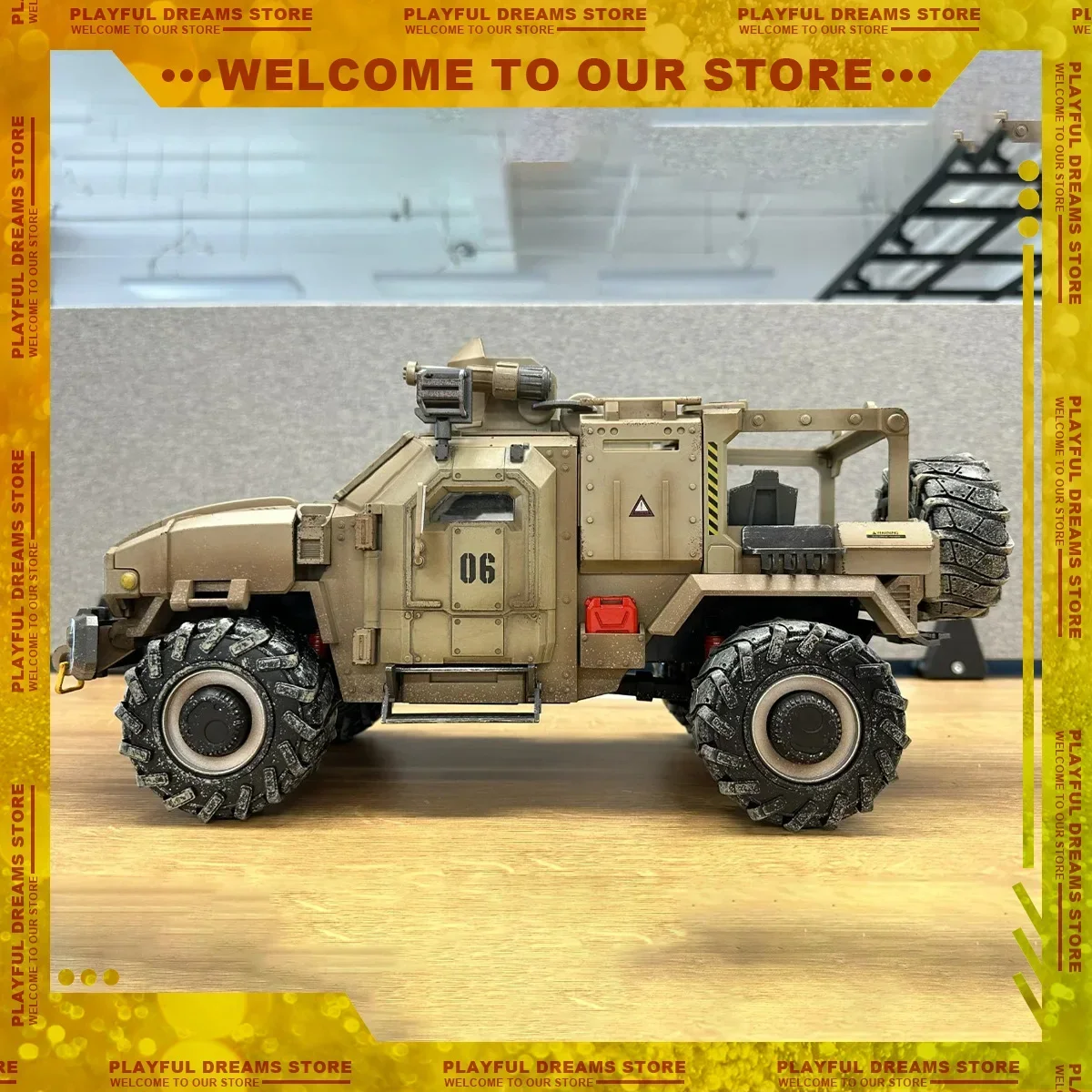 JOYTOY 1/18 Action Figures Cyclone Assauit Armored Car Model Decoration Ornament Toys Kids Statue