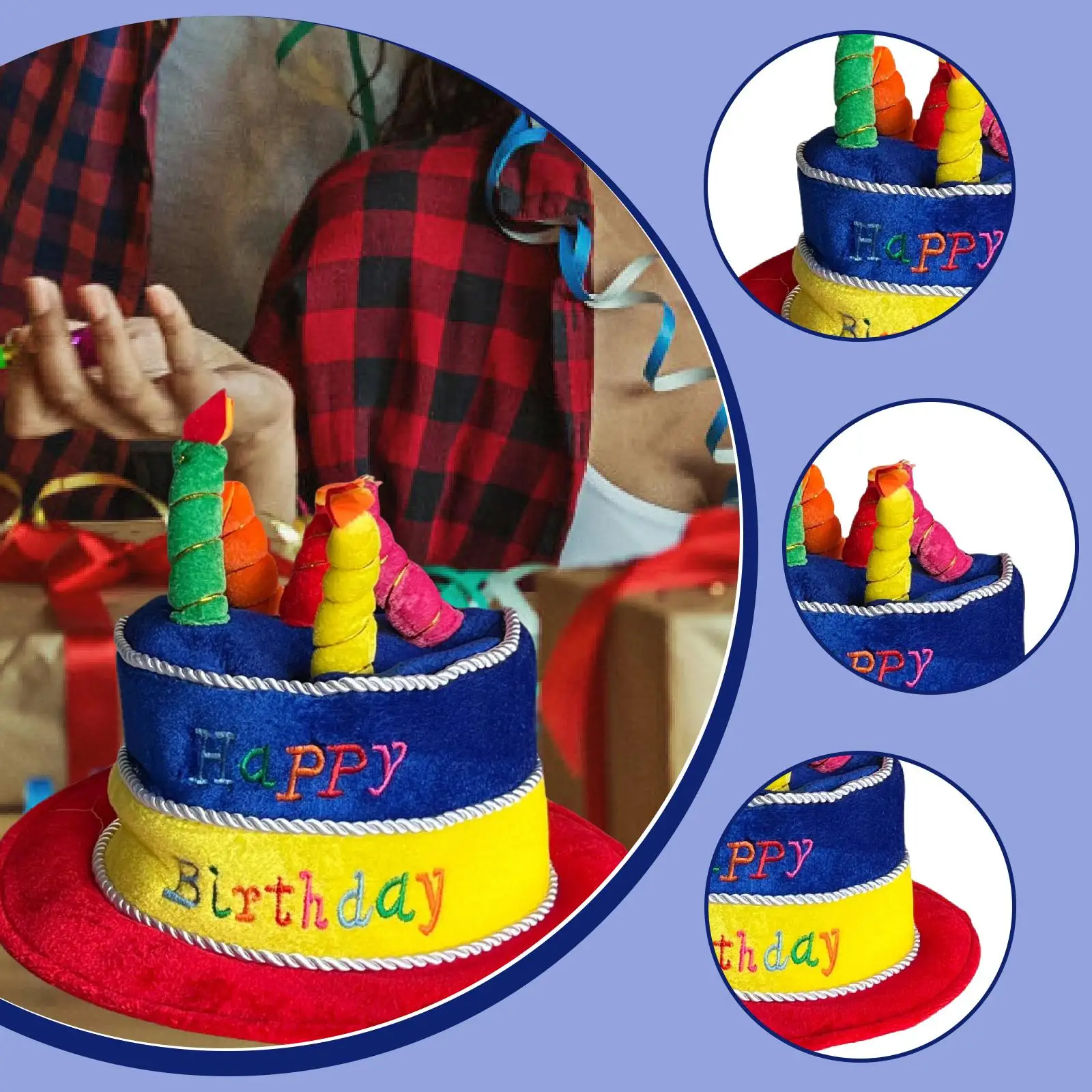 Birthday Cake Hat for Adults Cute Costume Accessories for Masquerade Show Teens