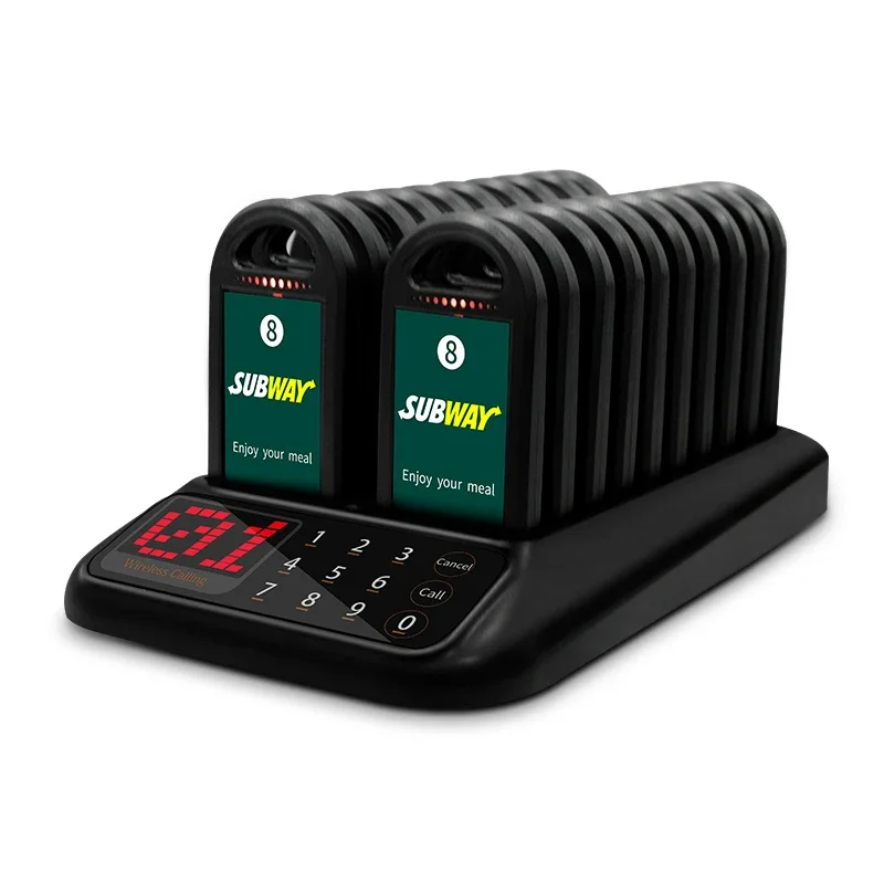 Best Selling Wireless Restaurant system Electronic queue management system Slim Coaster Pager System Pager