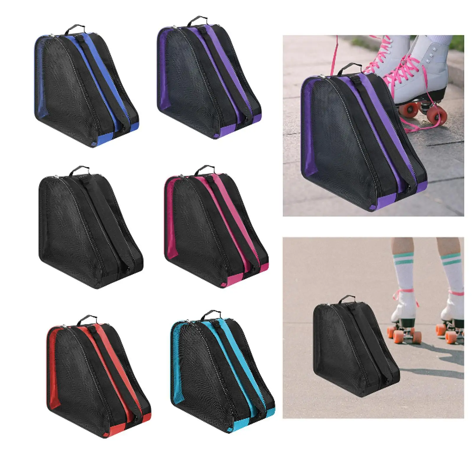 

Ice Skate Storage Bag with Handle And Shoulder Strap for Skating Gear