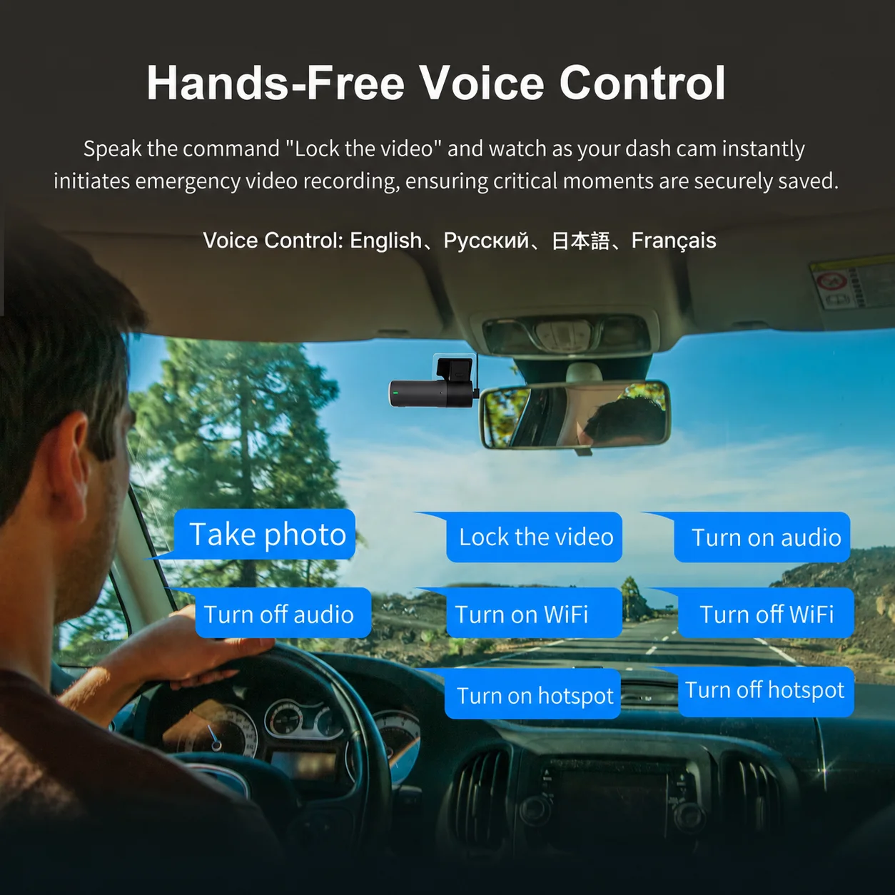 2K Dash Camera For Car DVR Dash Cam In The Car KAWA D5 Video Recorder Emergency Voice Control WiFi APP Monitor WDR Dashcam