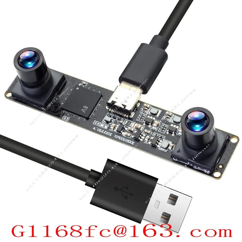 4MP Global Shutter Universal Serial Bus Module Camera Dual Lens 94 Degrees 60fps 120fps Synchronous 3D Stereo