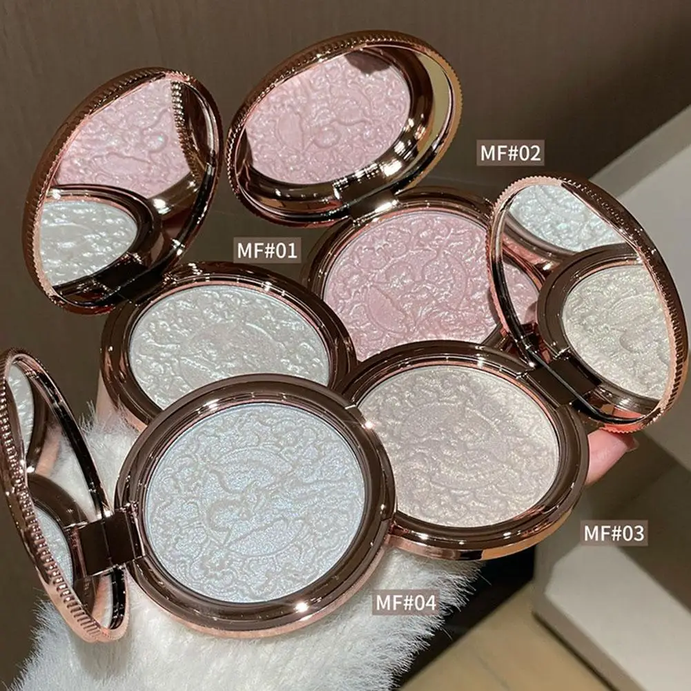 Embossed Diamond Highlighter Powder Palette Shimmer Face Contour Illuminator Brightening Powder Body Glow Makeup Cosmetics