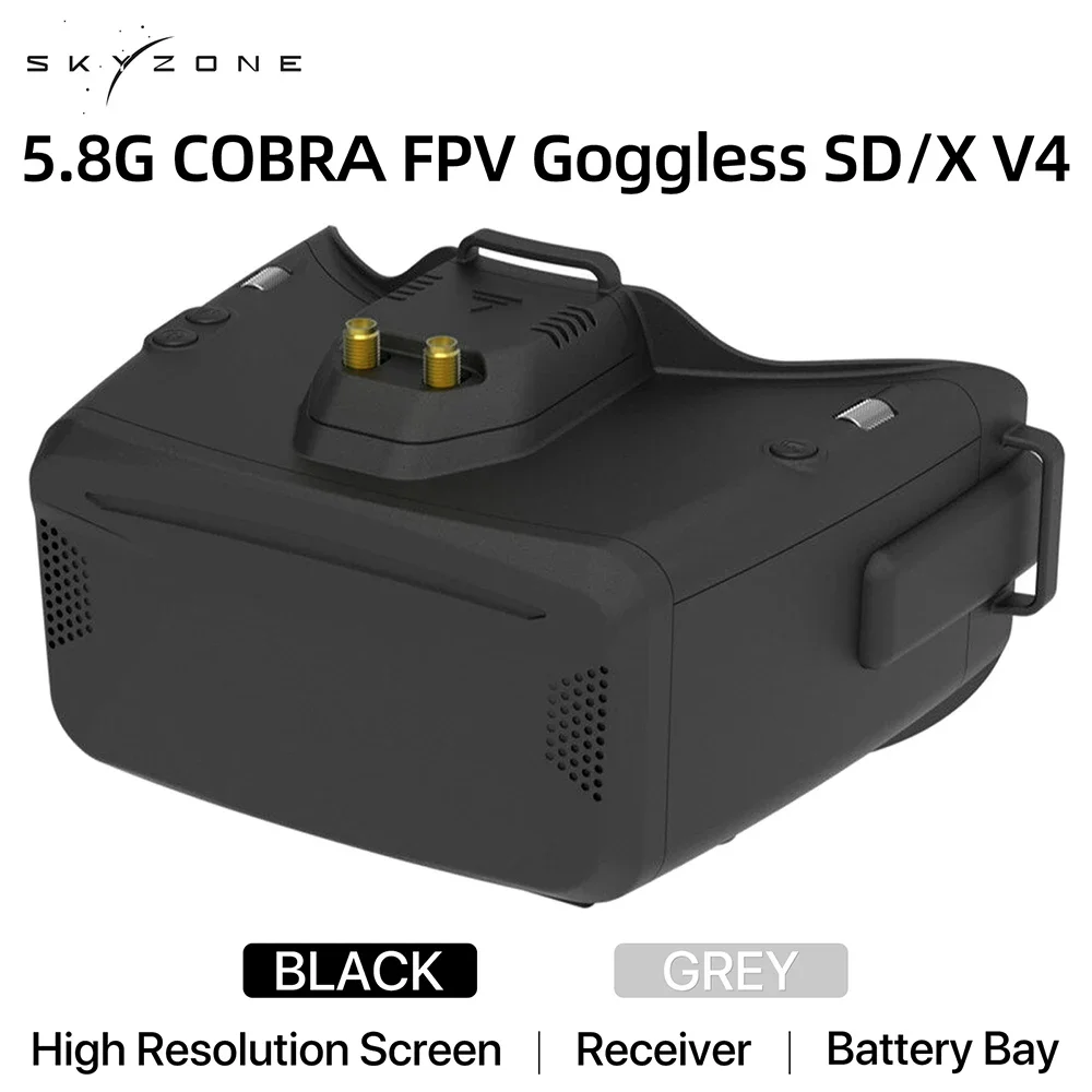 RoRuSSKYZONE Cobra SD X V4 FPV Video Goggles 800x480 4.3in Cobra 1280x720 4.1in 5.8G 48CH Receiver Head Tracker DVR For FPV