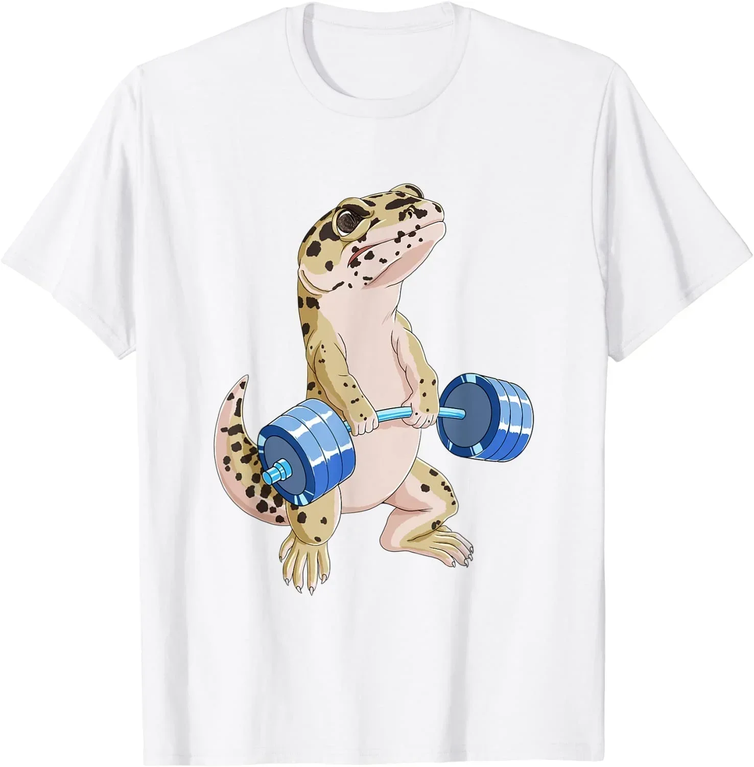 Funny Deadlift Weightlifting Reptile Leopard Gecko T-Shirt 2024  T-Shirts for Men Harajuku   Anime Clothes Graphic T Shirts