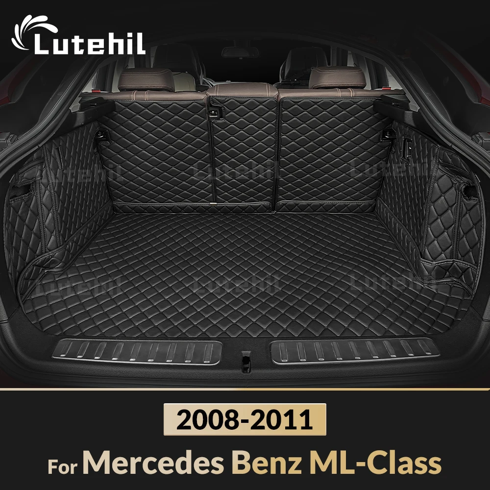 For Mercedes Benz ML-Class 2008-2011 10 09 Full Coverage Trunk Mat Lutehil Car Boot Cover Pad Cargo Liner Interior Accessories