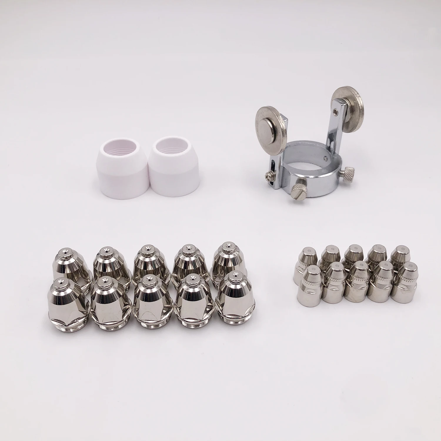 

JINSLU P80, детали для плазменной резки, 23 шт., комплект, насадка для комплексного режущего электрода, керамический защитный колпачок, направляющее колесо, сварочный аксессуар
