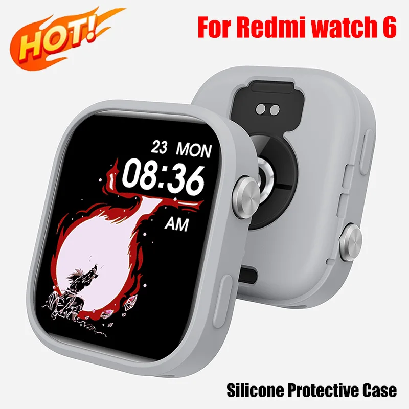 For Xiaomi Redmi Watch 6 Silicone Case Bumper Smart Watch Accessories Protective Cover for Xiaomi Redmi Watch 6 Protector Frame