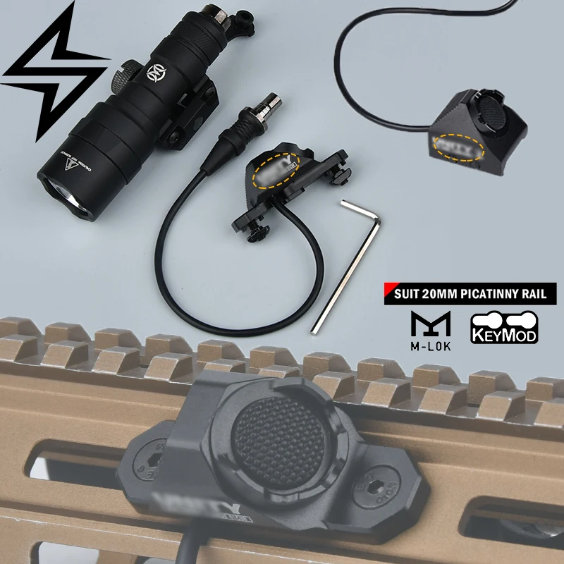

Tactical Flashlight M300A 510LM Light M600 M600C Flashlight ModButton Pressure Switch SF PLUG Hot Button Remote Torch Rail Mount