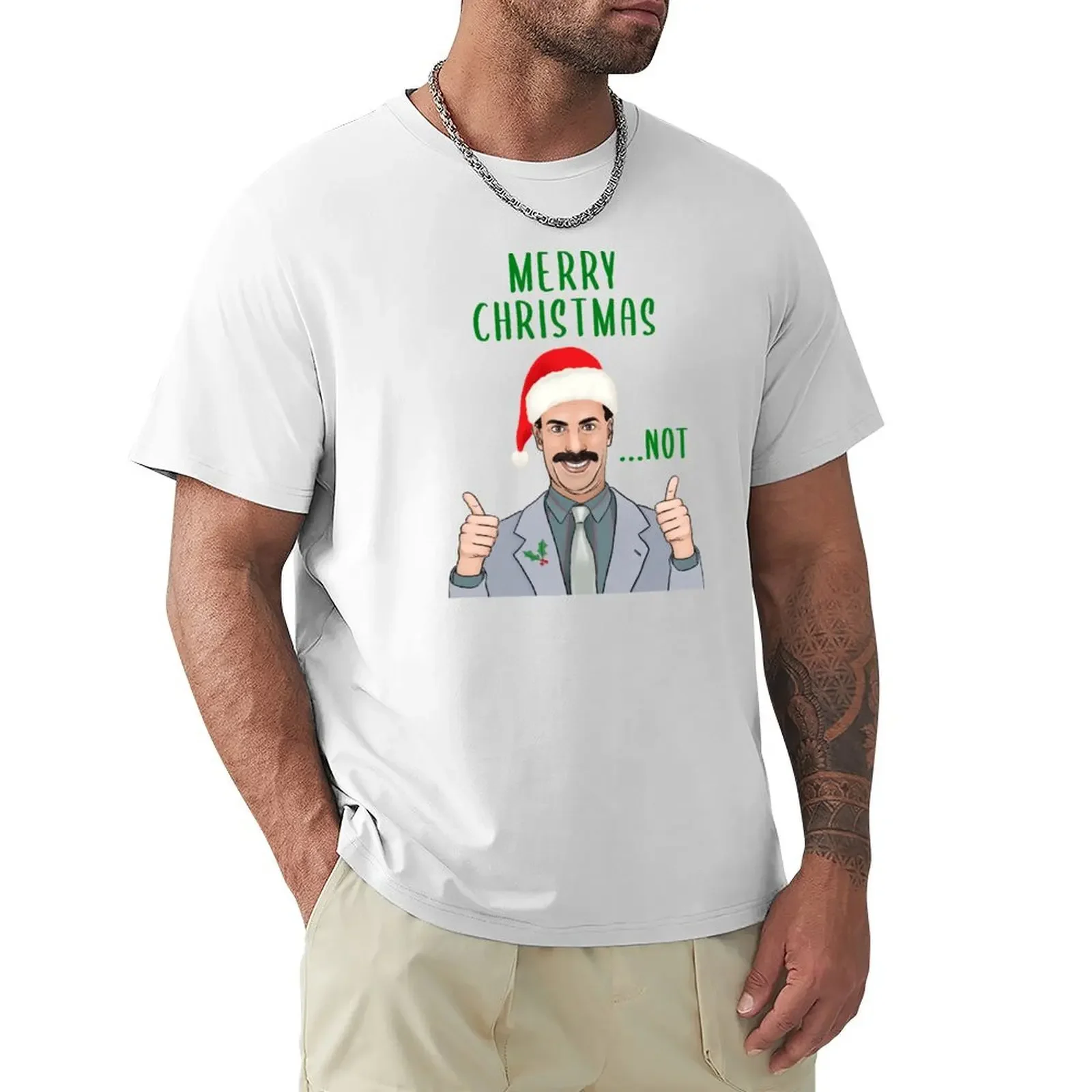 Borat Christmas card, jumper, tshirt T-Shirt tees plus size tops plain white t shirts men