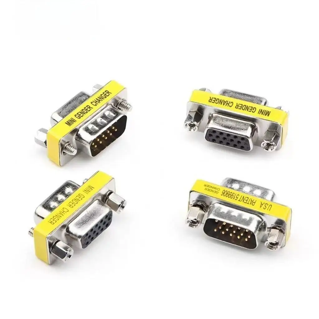 20PCS DB15 Male to Male Female VGA HD15 Pin Gender Changer Convertor Adapter 15pin adapter For Computer Monitor