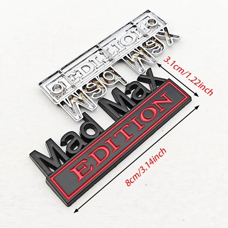 Mad Max Edition Metal Emblem Sticker Badge Fender Funny Decal Car Truck Replacement Door Decoration For Universal Car Motorcycle view 6