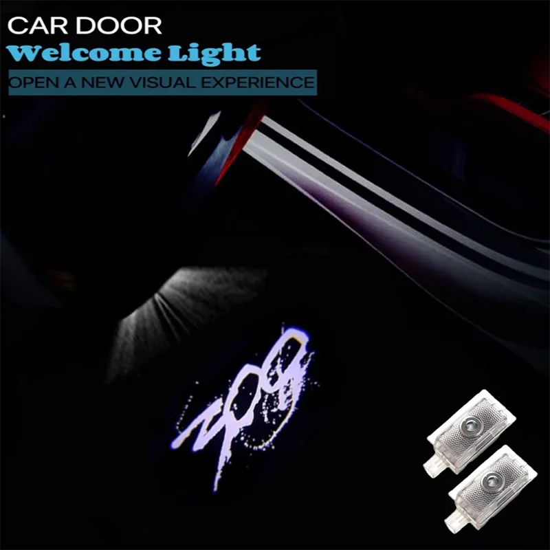 2PCS LED Courtesy Lamp Car Door Logo Welcome Light Projector For Chrysler 300 300C 300S 2005-2017 2018 2019 2020 2021 -2024 view 2
