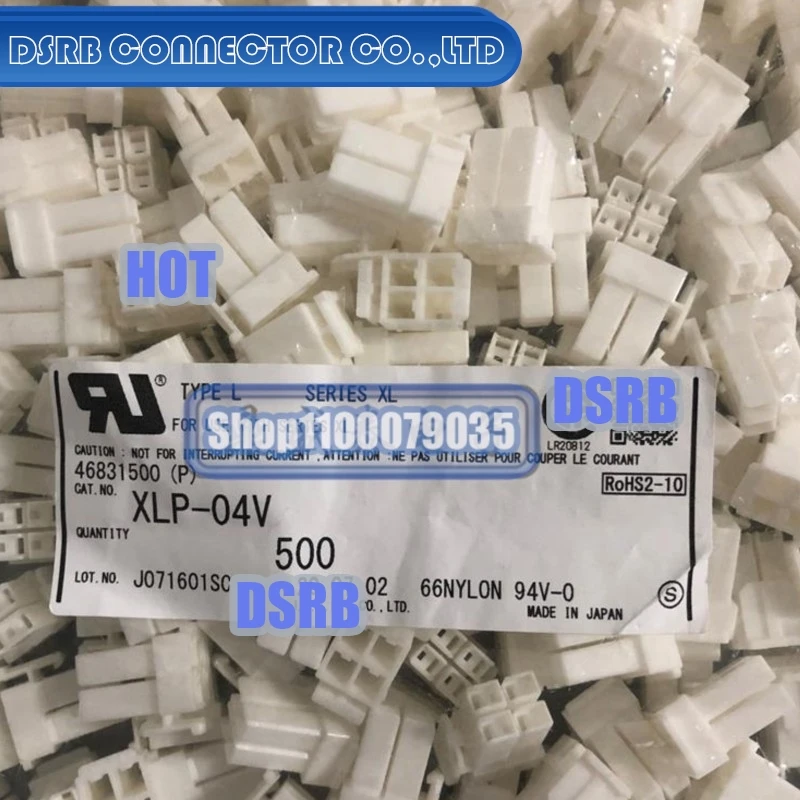 50pcs/lot XLP-04V Plastic shell 4P 5.0MM legs width 100% New and Original
