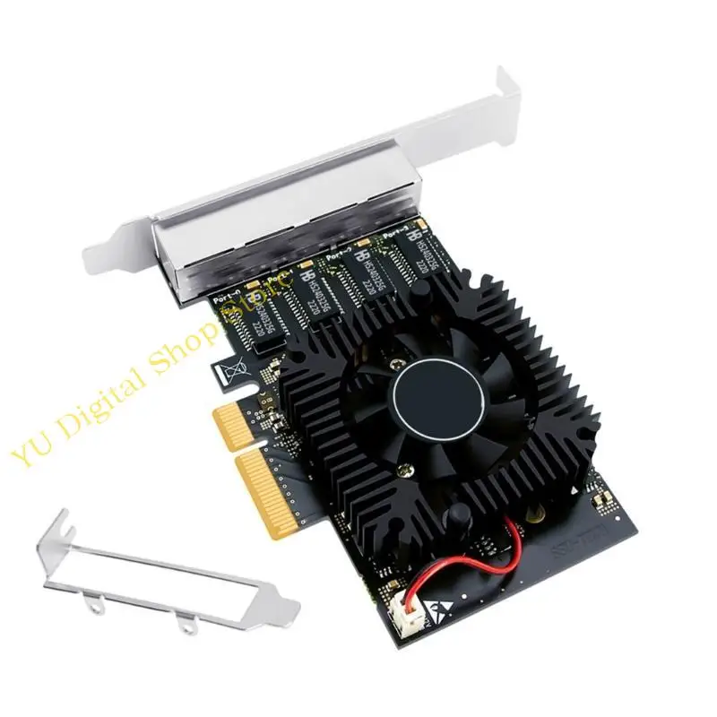 

96BA Fast Stable 2.5Gbps PCIE to 4 Port Rj45 Ethernet Adapter PCIExpress Rj45 Card