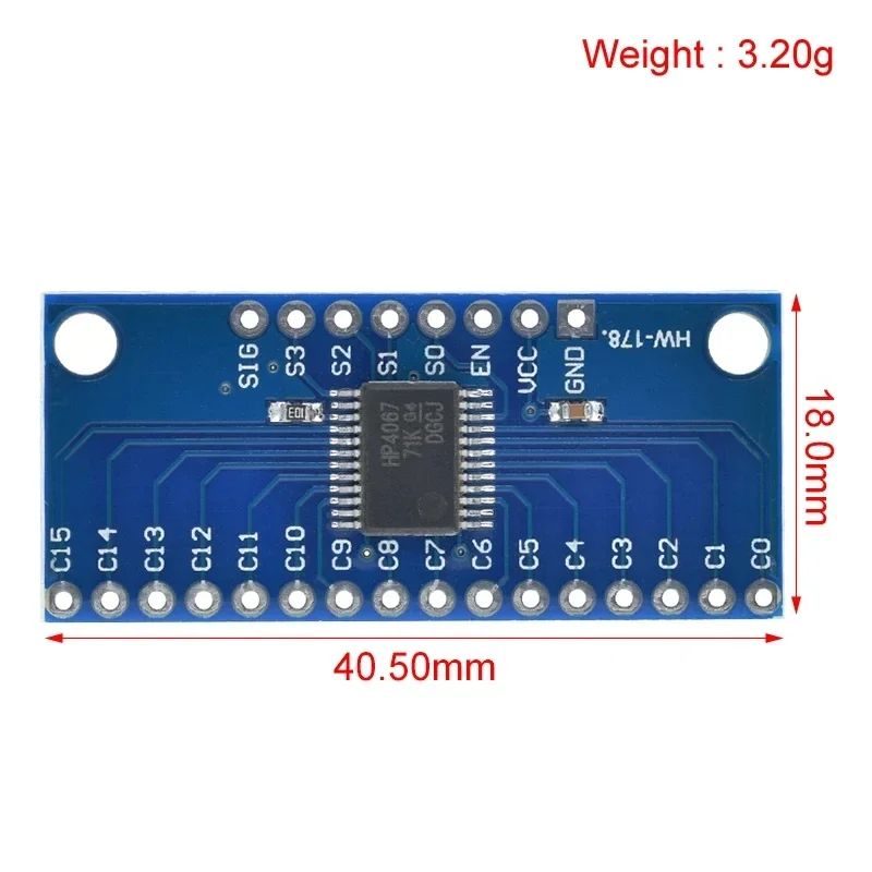 1-10pcs CD74HC4067 16-Channel Analog Digital Multiplexer Breakout Board Module For Arduino