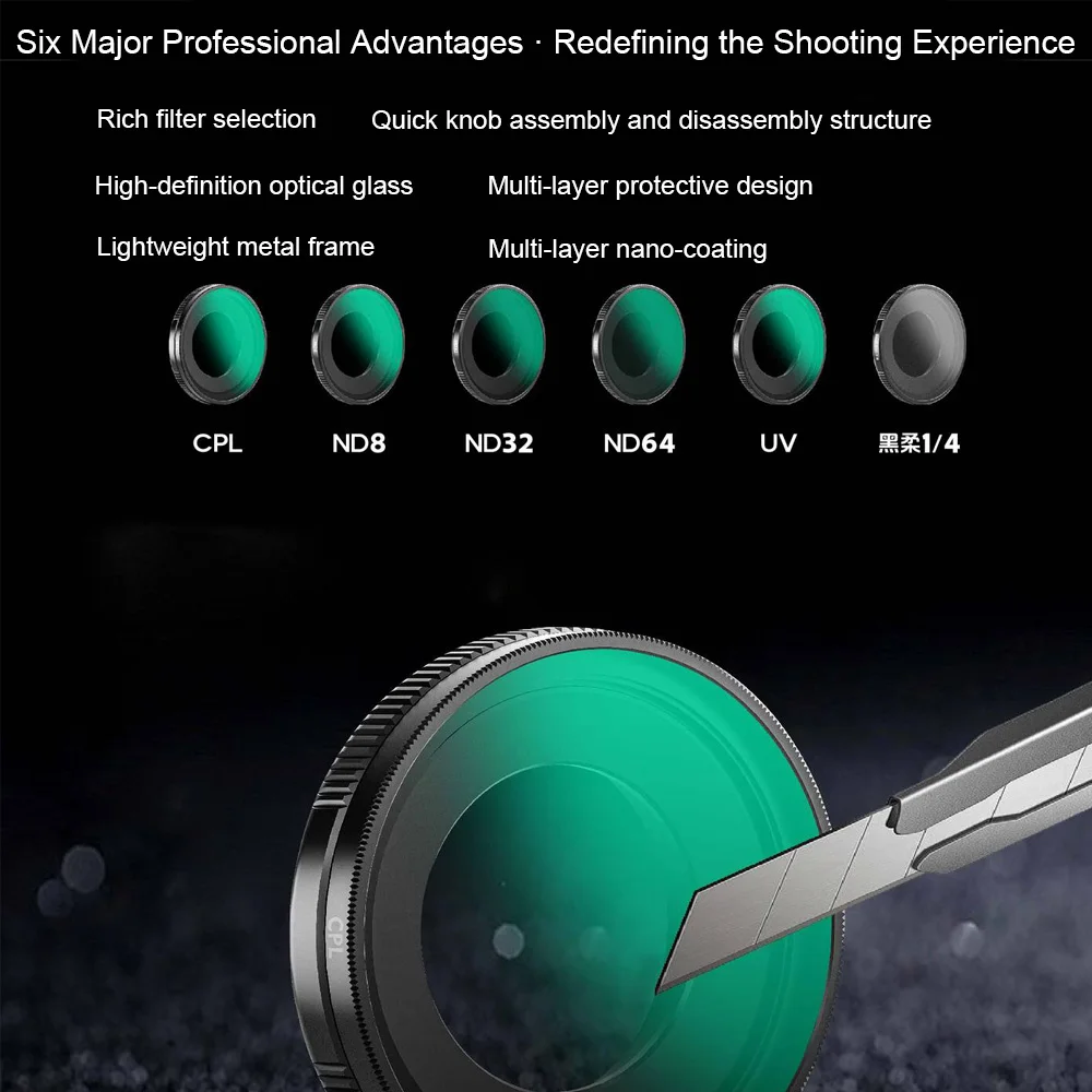 

Camera Lens Filter For insta360 go ultra UV CPL Polarizing Protective ND8 ND32 ND64 Camera Filter Accessories