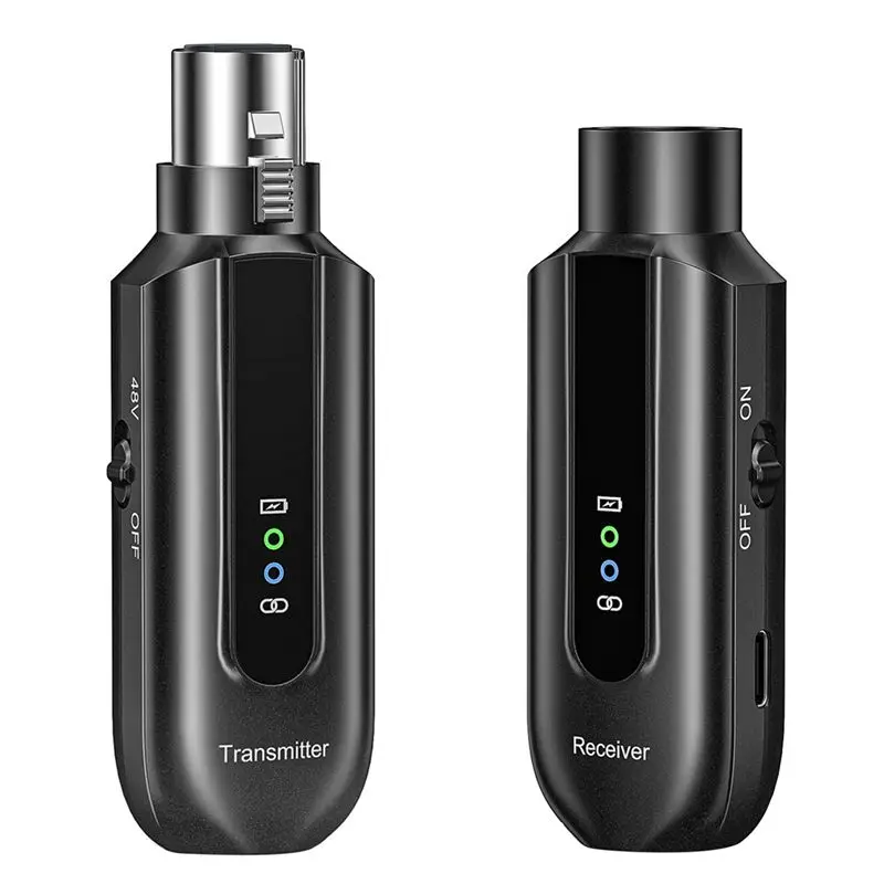 

Беспроводной микрофонный конвертер B68A 2.4G XLR, беспроводная микрофонная система с передатчиком и приемником для динамического микрофона