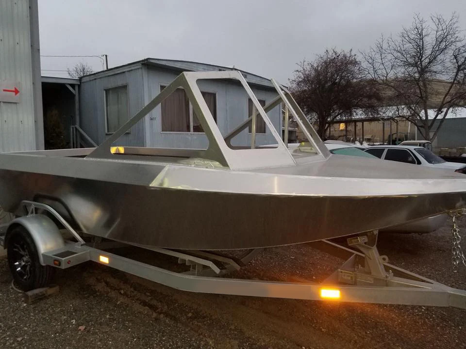 Kinocean جديد 16ft الألومنيوم الفاخرة الرياضة محرك الضحلة المياه برو جت قارب التزلج للبيع #4