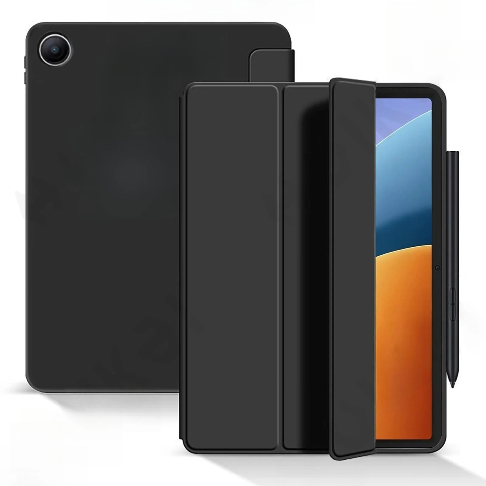 

Case for Redmi Pad 2 9.7 2026 for Poco C Pad 9.7 2026 Tablet Trifold Stand Smart Silicone Soft TPU Auto Wake/Sleep Back Cover