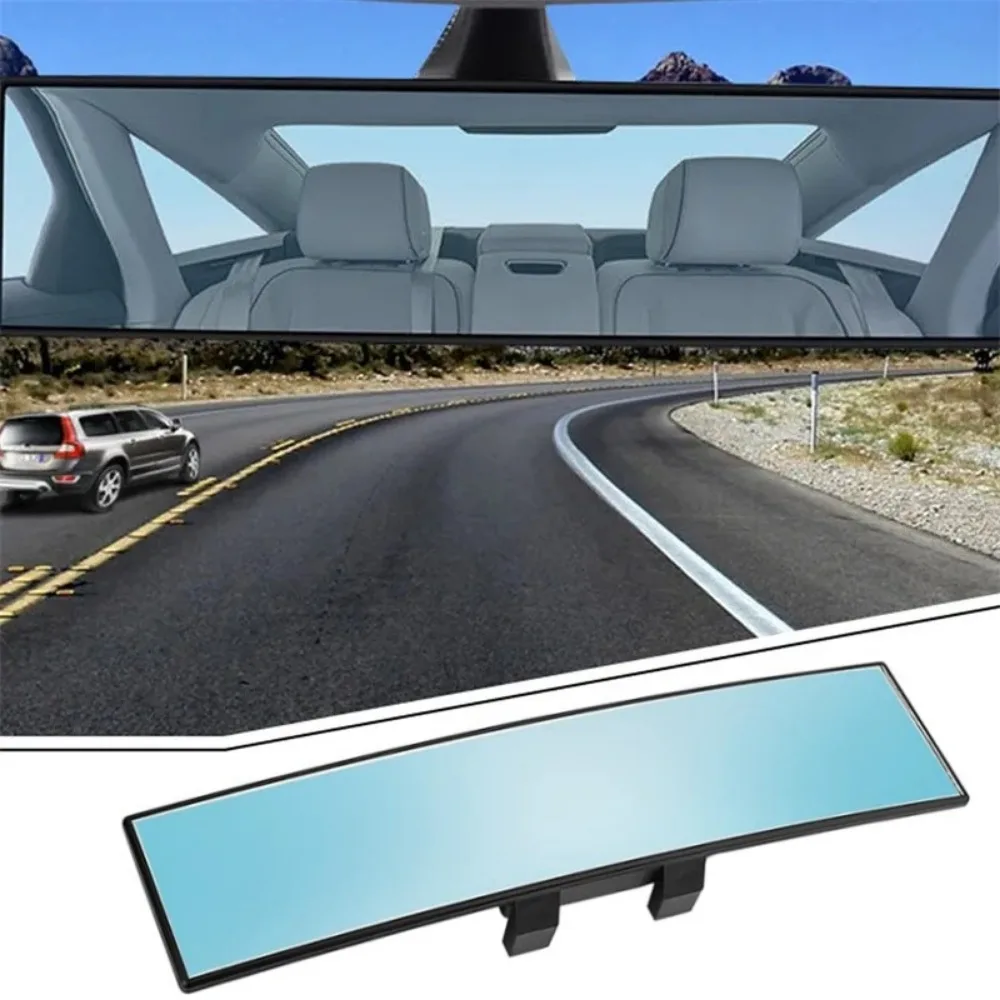 Car Rearview Mirror 300mm Large Field of View Anti Dizziness Wide-angle Indoor Reversing Rearview Mirror Car Mirror Accessories