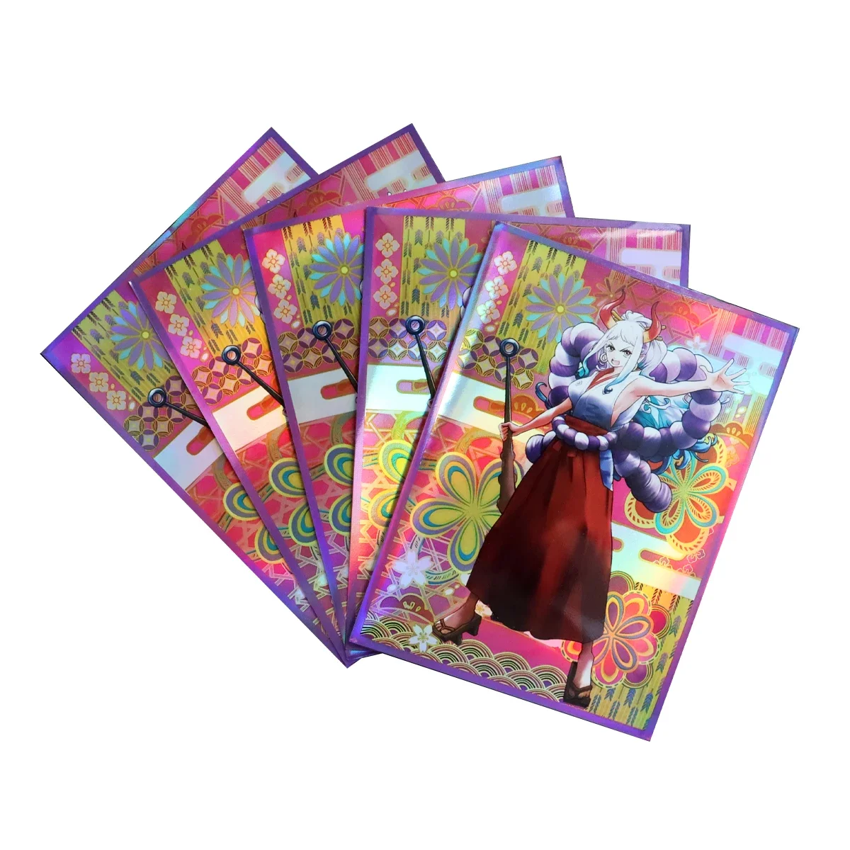 60PCS-TAS EEN STUK Kaart Mouwen Shanks Ace Zoro Nami Yamato Sabo Hancock Laser Shine Protector Case voor OPCG MTG TCG Game Card