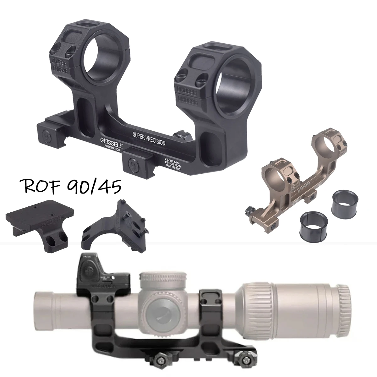 التكتيكية GEISSELE نطاق جبل خواتم البصر البصري Riflescope ناتئ 25.4 مللي متر 30 مللي متر ل MK47 AR10 AR15 AK47 AK74 صالح 20 مللي متر السكك الحديدية
