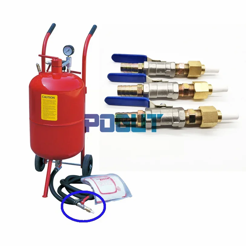 Valve Type Sand Blasting Gun Sandblast Nozzle for 5gallon Sandblast Tanks, Rust Cleaning Air Sandblasting Gun