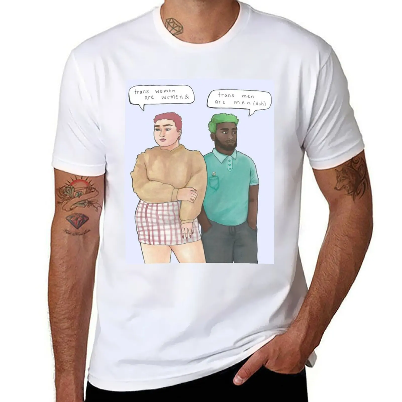 

trans people are people T-Shirt t shirt man cotton man t shirt graphic T-Shirt