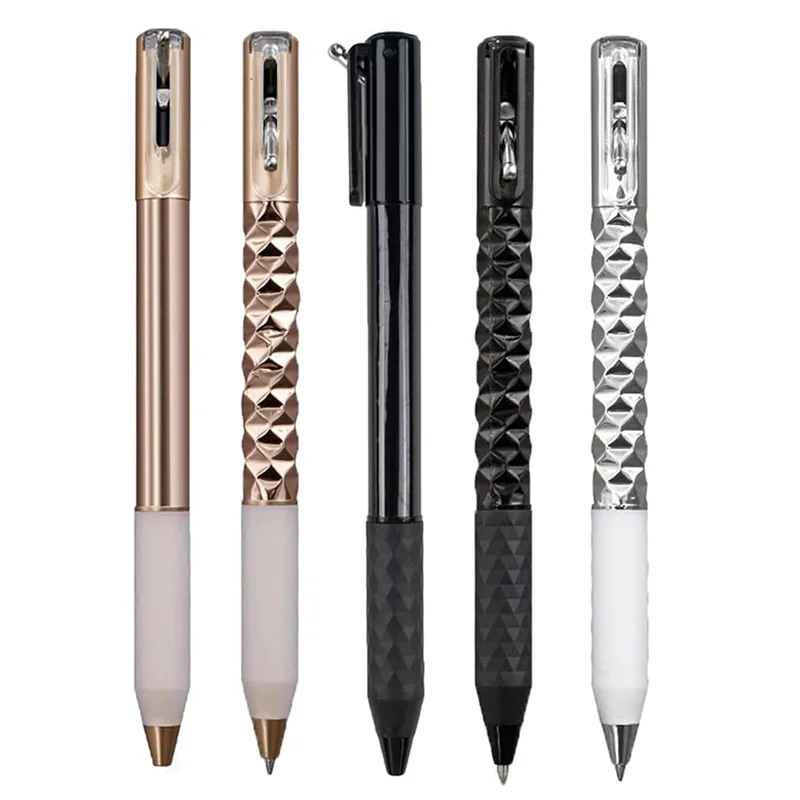 

HJ-5PCS, 0.5Mm Tip Sensory Fidget Pen With Crunchy Geometric Shapes And Textured Grip