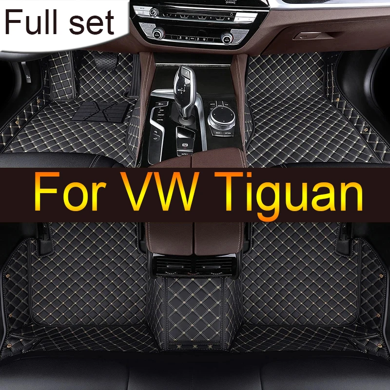 Car Floor Mats For Volkswagen Tiguan 2009 2010 2011 2012 2013 2014 2015 2016 Auto Foot Pads Carpet Cover Interior Accessories