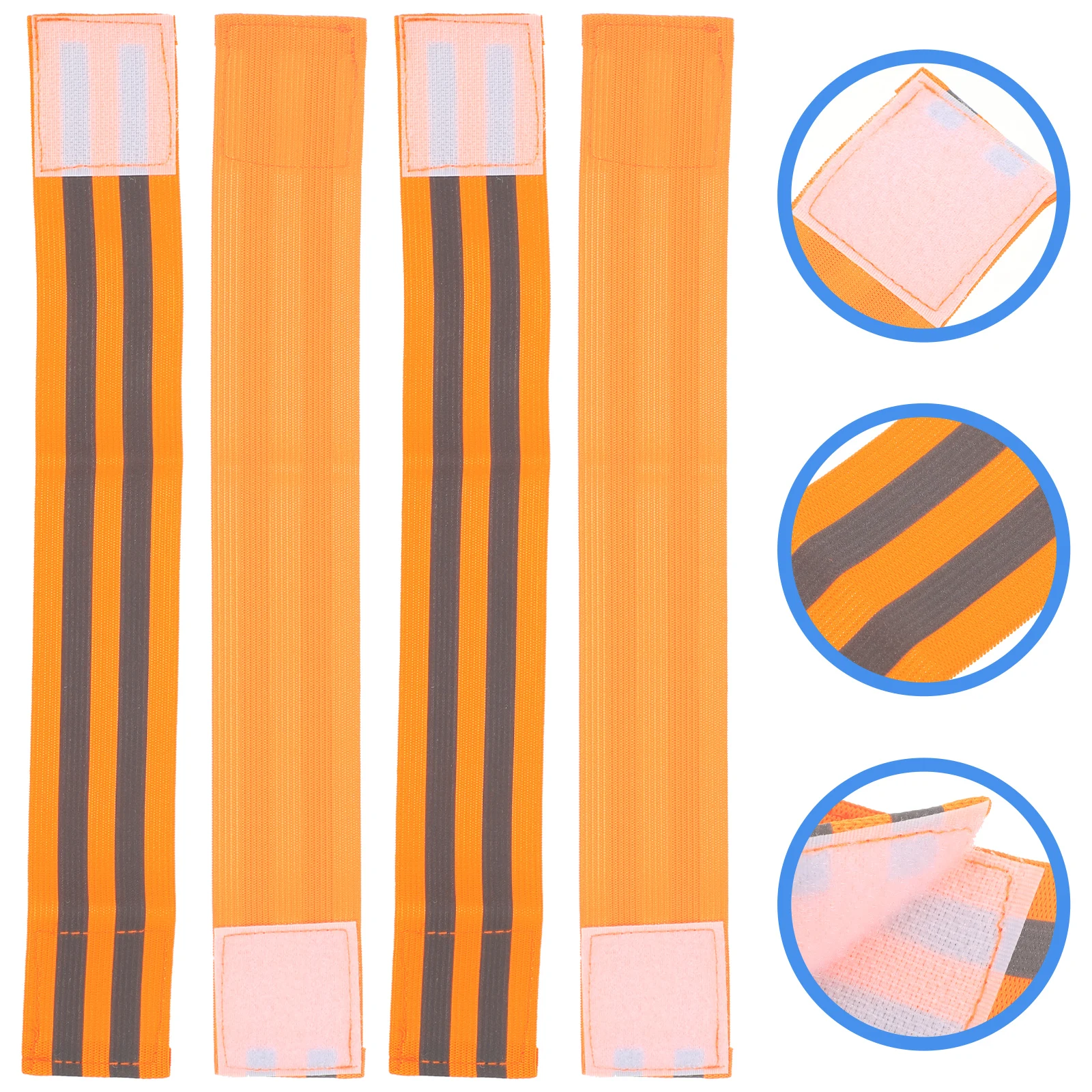 

4 Pcs Wristband Reflective Strap Night Run Straps High Visibility Bands Elastic Webbing Running