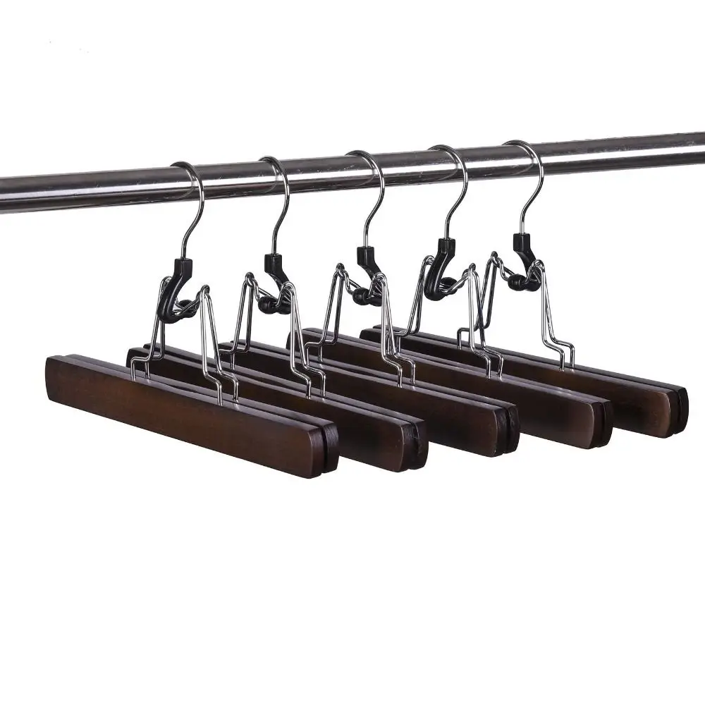 New 1PC Clothes Hanger Woodiness Retro Color Horse-face Skirt Rack Log Non-slip Hanfu Pants Hook