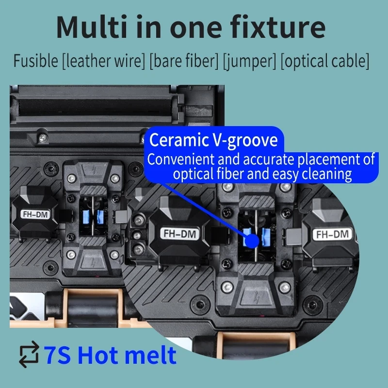 Ceyear Av6481 Beste Kwaliteit B5/A9 Optische Kabel Pigtail Fiber Fusie Lasmachine 6-Motor Automatische Core Uitlijning Splicing