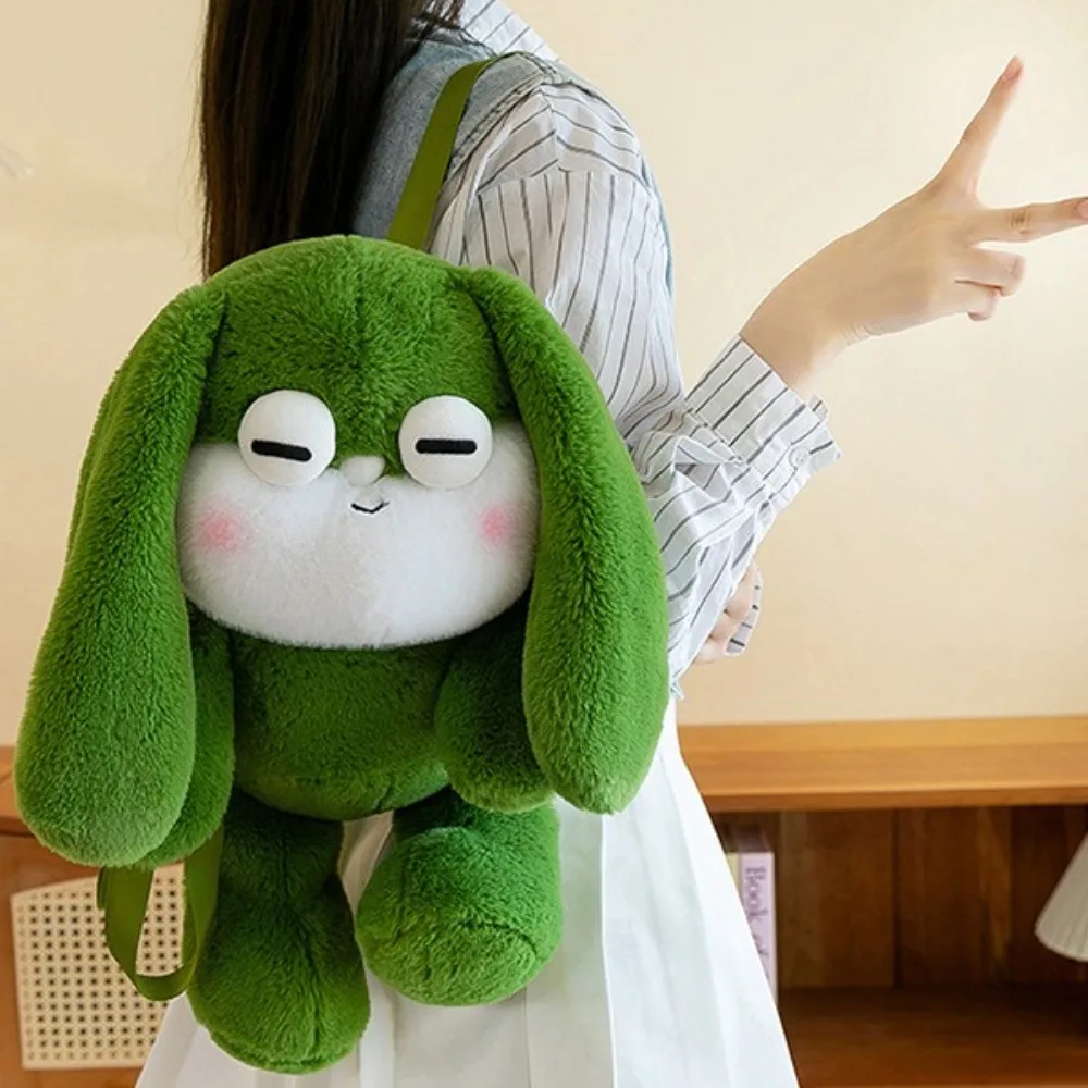 ファッションソフトウサギぬいぐるみバックパック漫画大容量ウサギぬいぐるみクリエイティブカジュアル漫画動物バックパック女の子