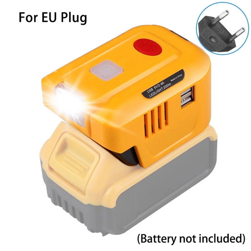 ABRU-For 20V 18V Lithium Battery 220V Portable Inverter Power Station With LED Light USB