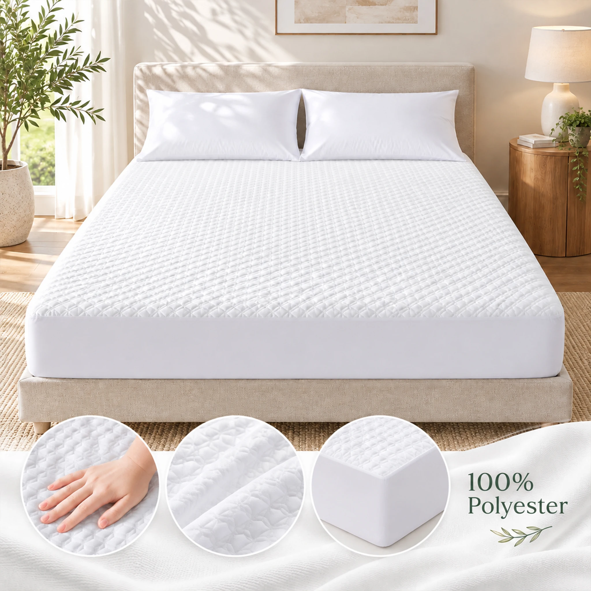 Fitted Bed Sheets Deep Pocket - Sábana ajustable impermeable de alta calidad,