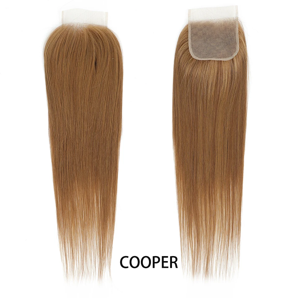 Straight 4x4 Lace Closure  Heat Resistant Fiber Bone Straight HD Transparent Swiss Lace Closures synthetic Hair