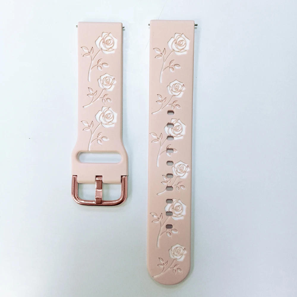 Новый силиконовый ремешок 20 мм для Samsung Galaxy Watch 42 мм, браслет Watch 4 5 6 7 Active 2 40 44 мм, классический браслет 42 мм 46 мм