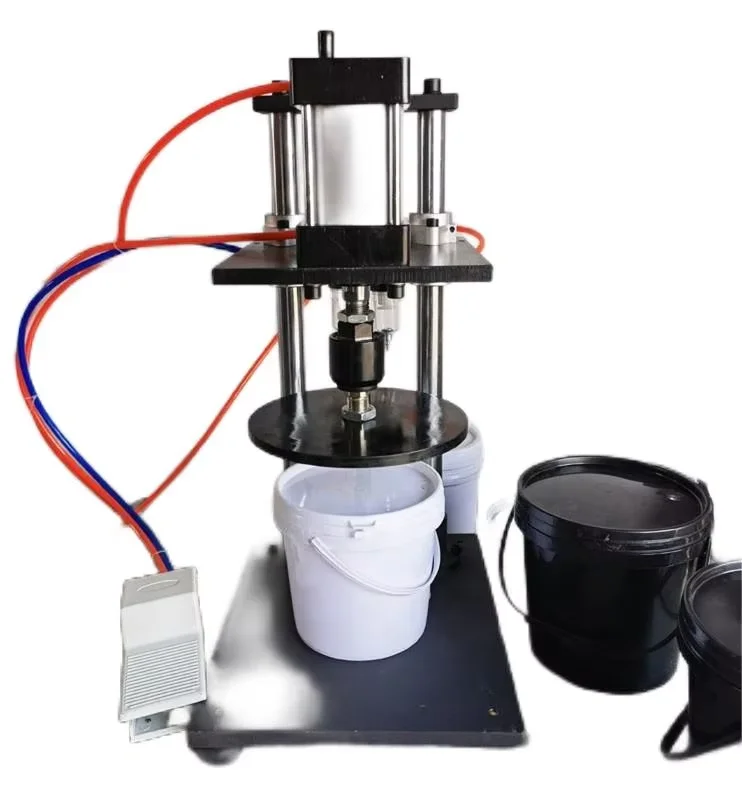 Manual Plastic Bottle And Barrel Capping Machine 1-5L Big Bucket Lids Pressing Sealing Wood Encased Engine As Core Component
