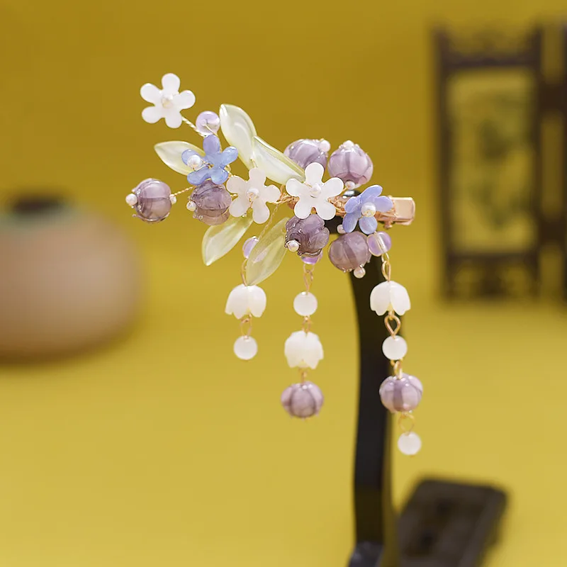 Pinces à cheveux latérales rétro chinoises, bijoux doux avec bec de canard pour robe, coiffure de robe, outils exécutifs