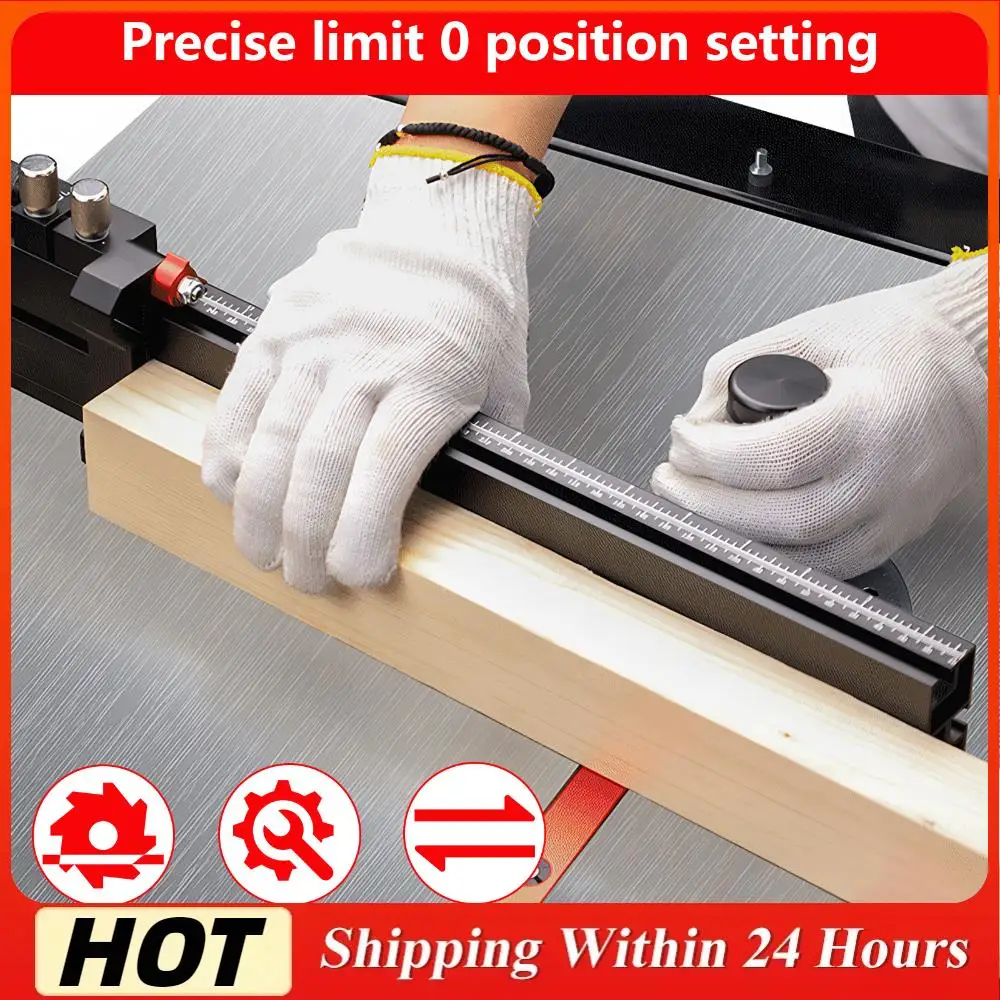 

Регулируемый прецизионный угломер для настольной пилы, система угломера для настольной пилы с стандартным пазом 3/4 x 3/8 дюйма, инструменты для деревообработки