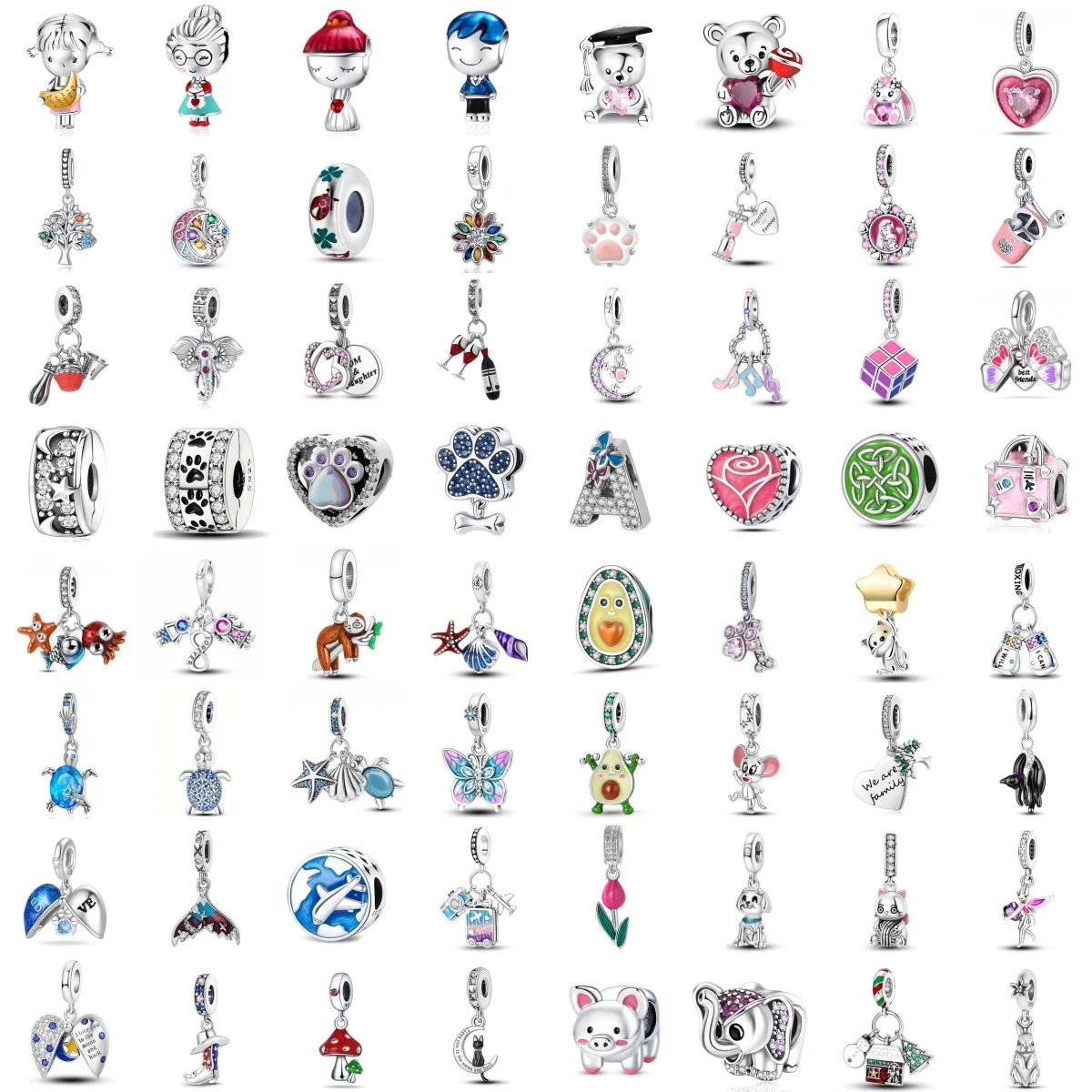 

Горячая 100% стерлингового серебра 925 пробы, бабочка, звезда, луна, кошачья лапа, путешествия, воздушный шар, подсолнух, подходит для европейского браслета, бусина «сделай сам»