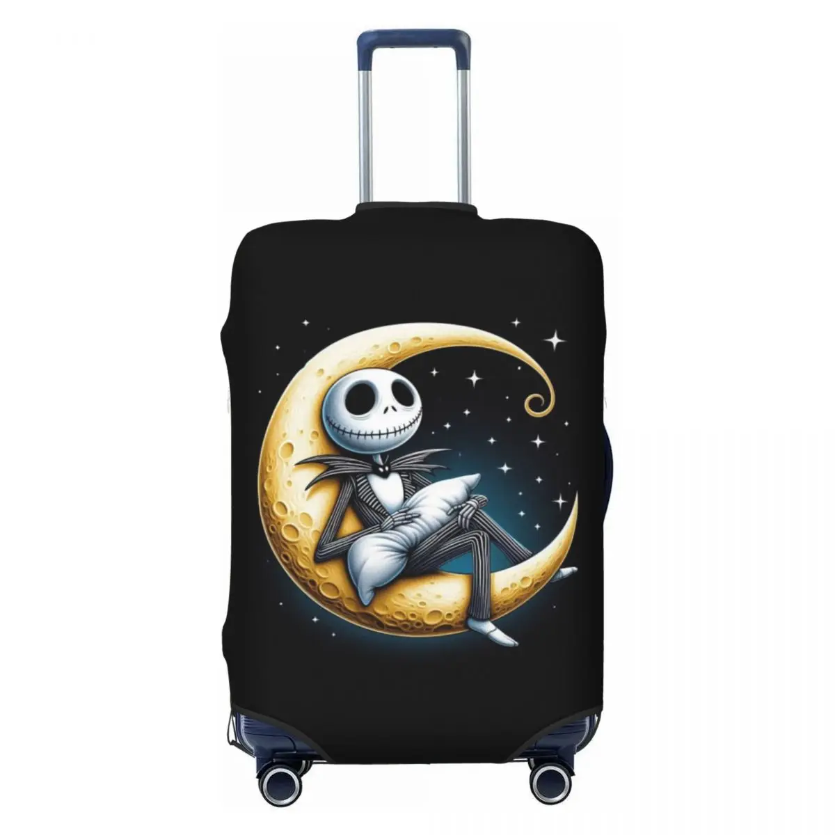 

Защитный чехол для чемодана Custom Jacks Movie Skellingtons Moon, забавный защитный чехол для дорожного чемодана, подходит для чемоданов 18-32 дюймов
