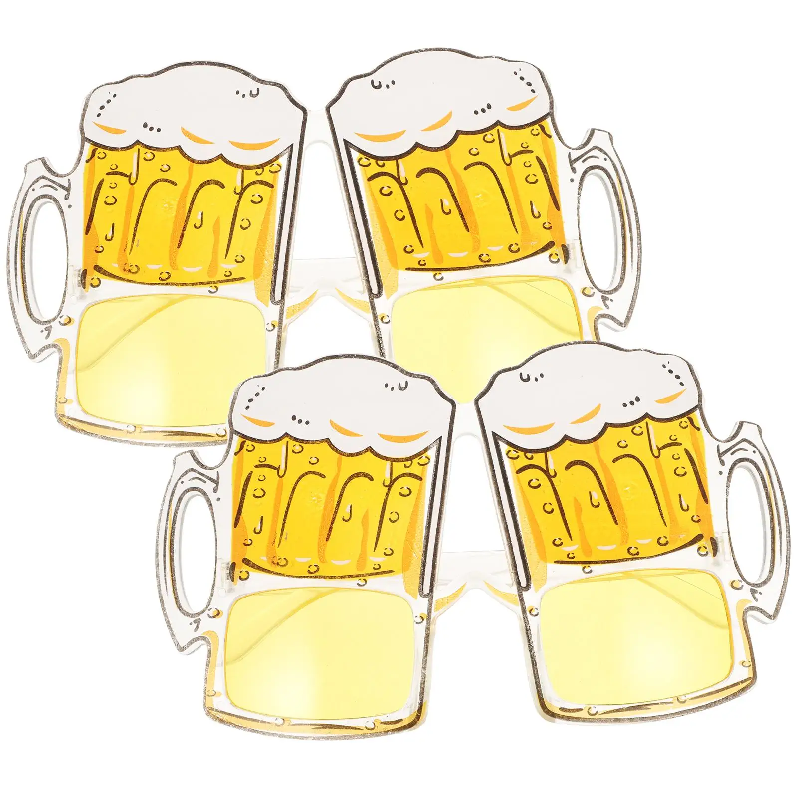 

2 Pcs Photo Booth Beer Glasses Mug Eyeglasses LED Funny Child Goggles Game for Adults