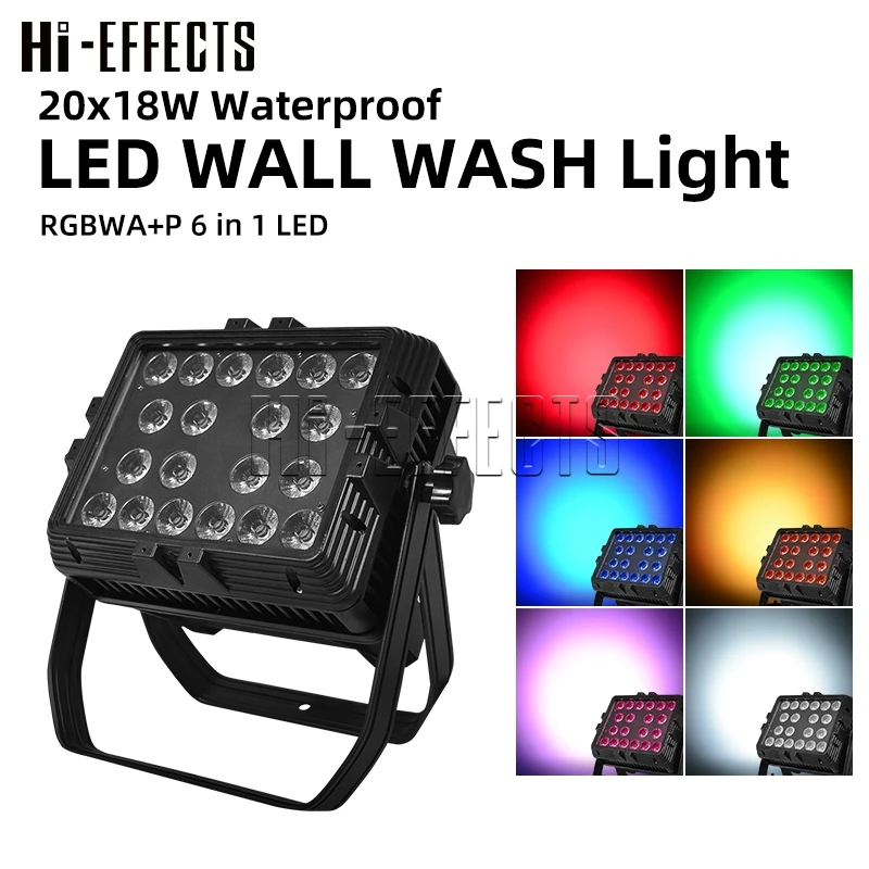 20x18W LED Waterproof Wash Light RGBW UV 6 in1 Stage Lighting for Party Dj Disco Outdoor Lights Dmx Control