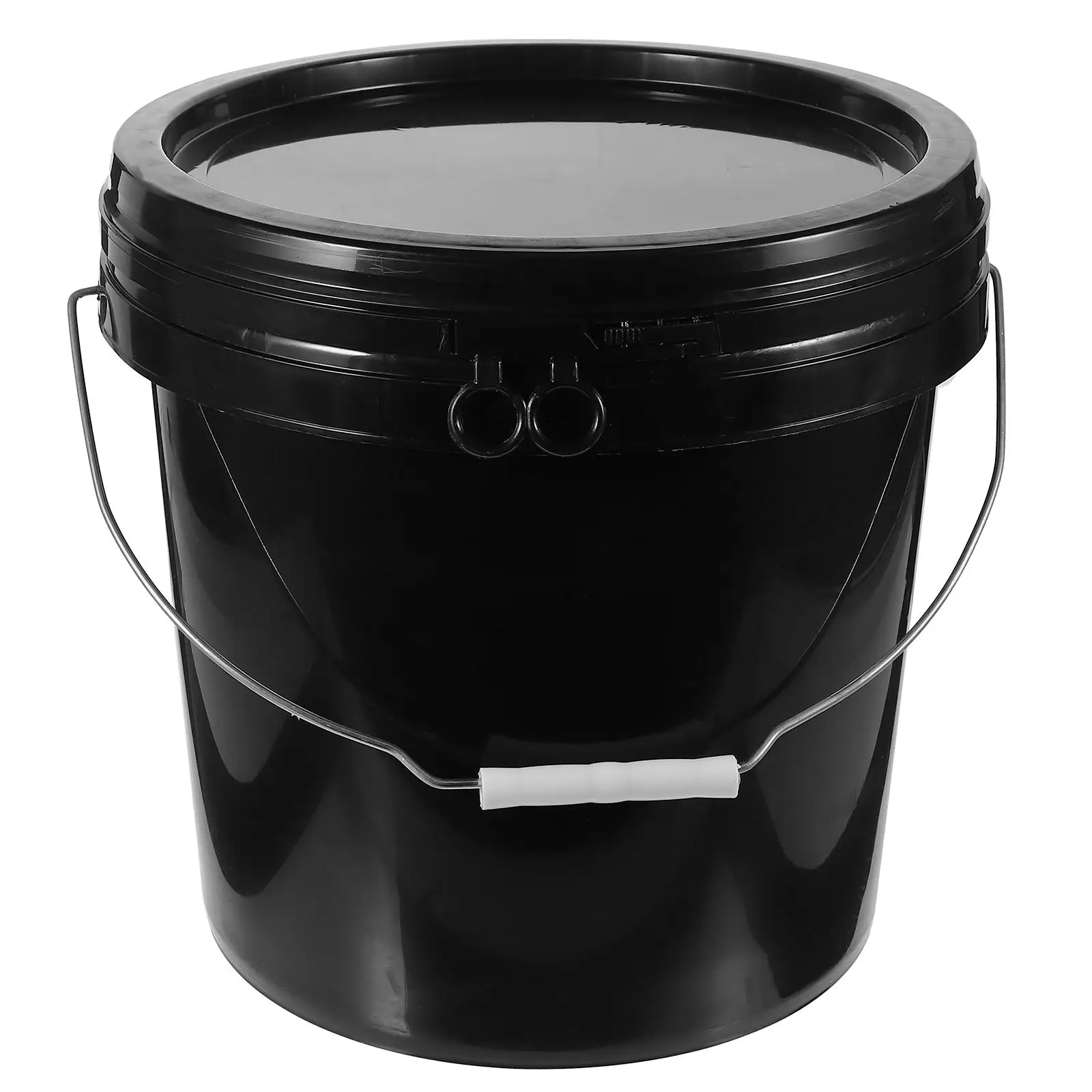 10 Liter Black Abs Plastic Bucket With Handle And Lid Durable Chemical Liquid Storage Container Paint Storage Pail Container