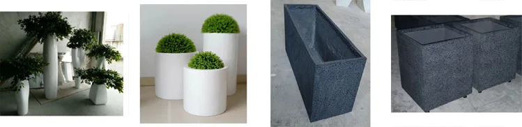 High quality large fiberglass garden pots planters, decorative large white color modern flower vase