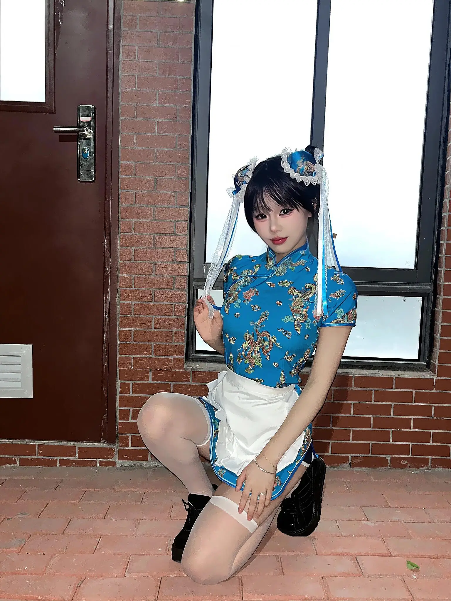 中国風 Dr.メイド服 ローリーン シサス コスプレ ソフトガール スクール服 スカート 伝統的な中国服